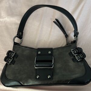 Steve Madden Black and Gray Shoulder Bag
